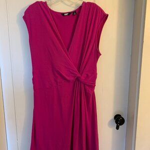 Pink Faux Wrap Dress